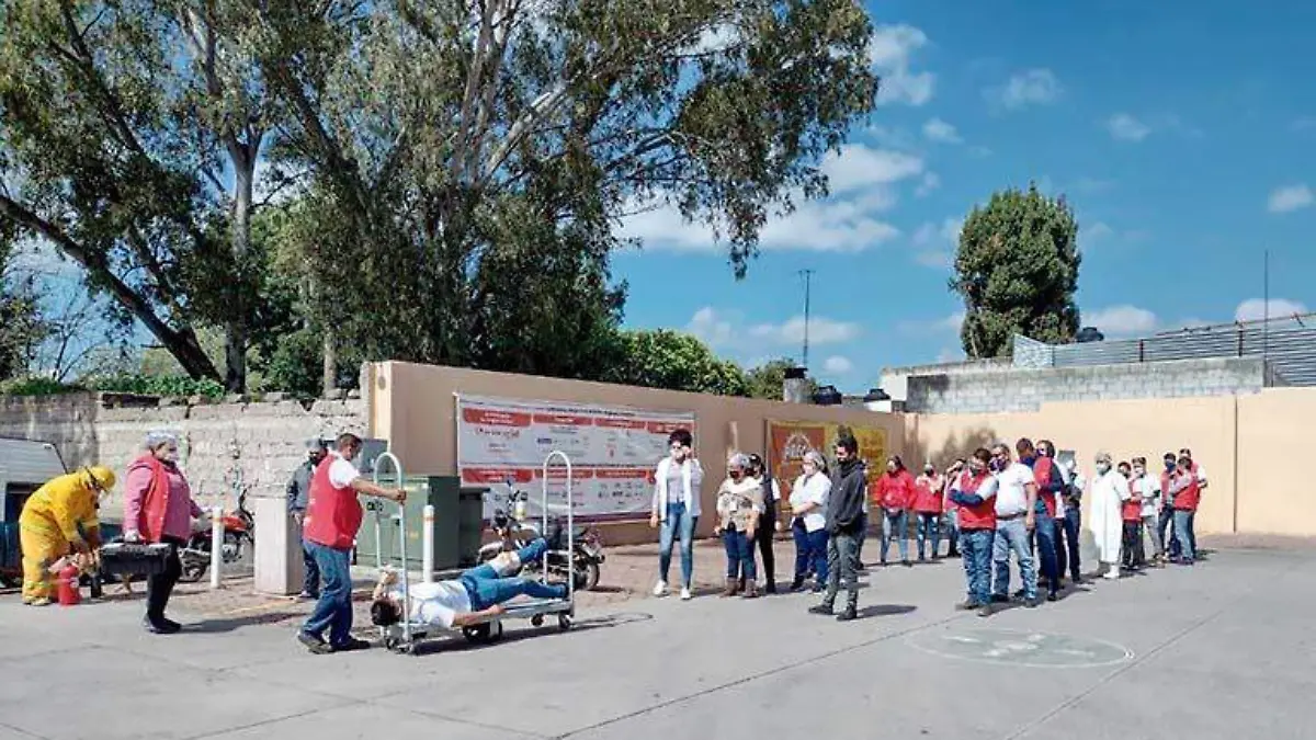 simulacro de sismo en el municipio de Jerez